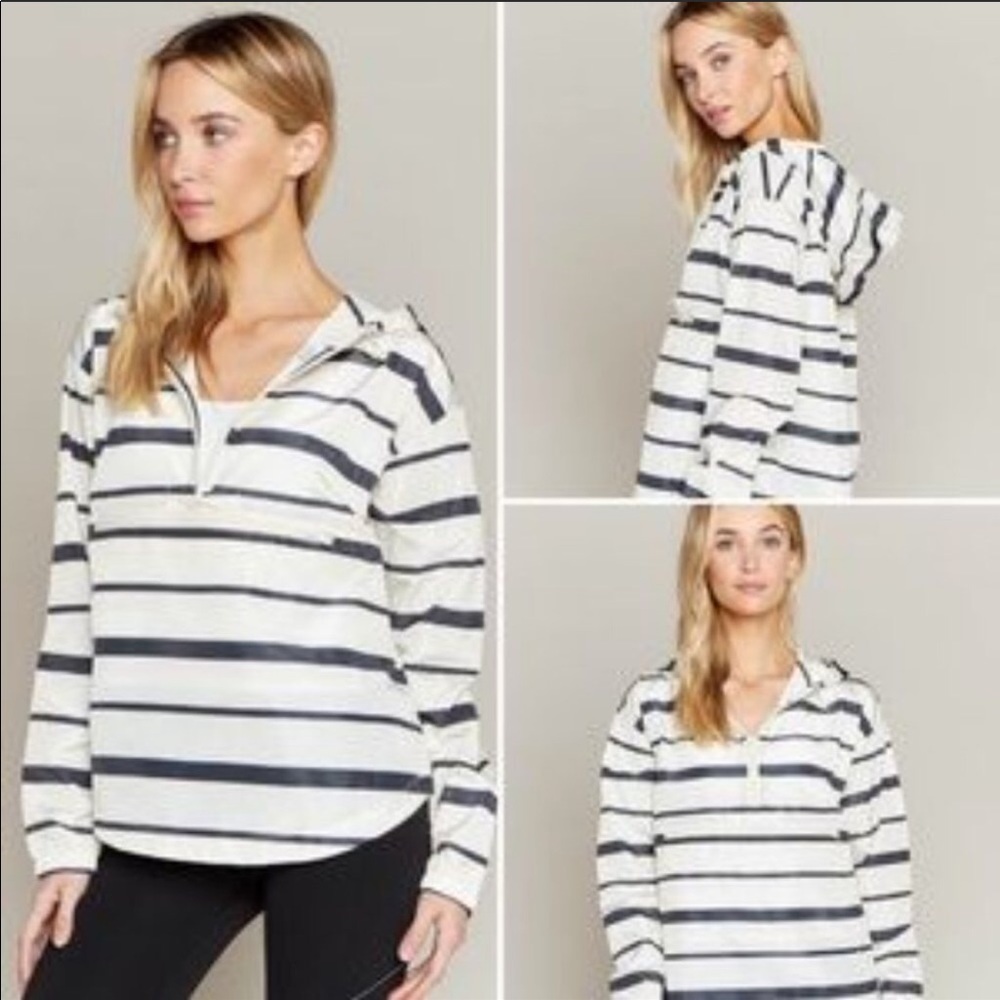 Thread & Supply Striped Pullover Windbreaker M - image 1